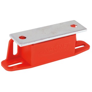 Sintron Magnetschnapper, großer Türmagnet mit Gegenplatte, rot, für Haushaltshelfer und schwere Türen.