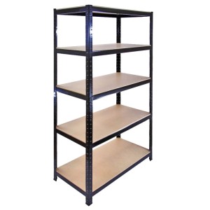 Monstershop T-Rax Lagerregal, 90cm breit, schwarz, mit 5 Regalböden aus MDF.