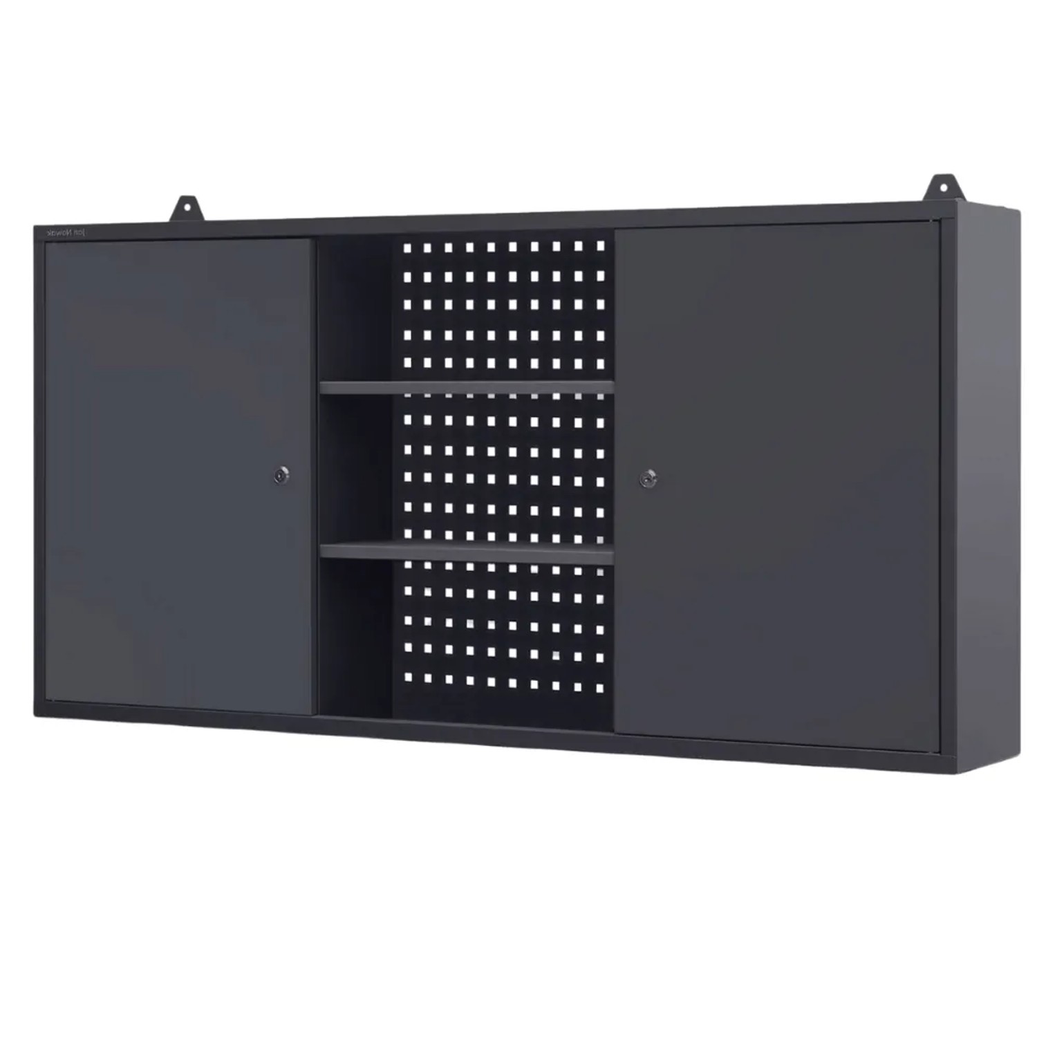 JAN NOWAK Hängeschrank Werkstatt Abschließbar BEN 60 x 120 x 20 cm Anthrazit