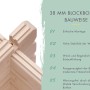 Detailaufnahme Blockbohlenbauweise des Karibu Holz-Gartenhauses Arosa, unbehandelt.