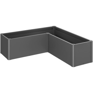 Biohort Belvedere Mini Pflanzbeet, Gr. L150, Dunkelgrau-Metallic, Metall-Hochbeet.