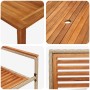 Detailansicht: vidaXL Garten Essgruppe, 7-tlg., beige Poly Rattan, Tischplatte und Stuhl Details.
