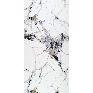 Hochglanz Wandpaneel in Marmoroptik Arabescato White für Bad & Küche.