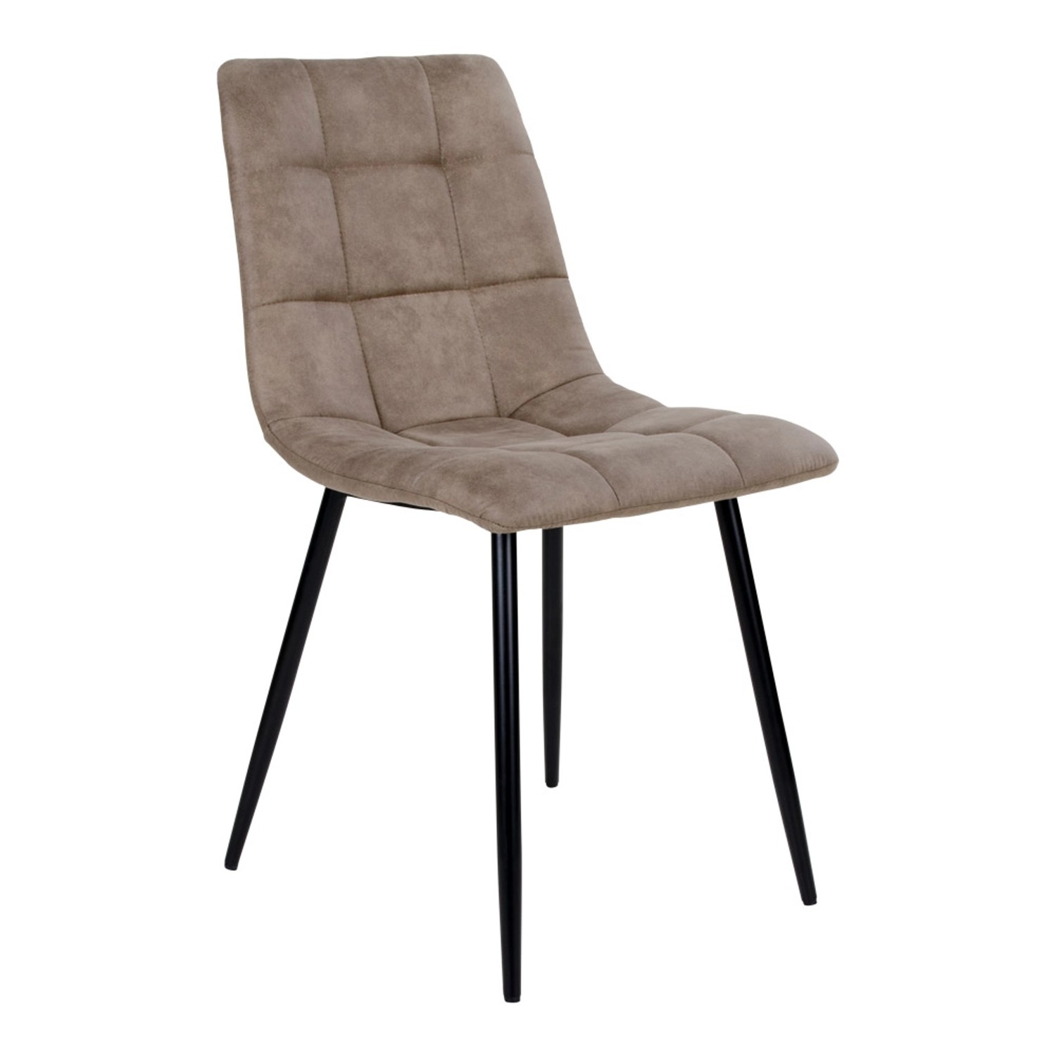 ebuy24 Midde Esszimmerstuhl in Hellbraun mit Schwarzen Beinen günstig online kaufen