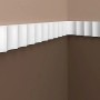PROFHOME Wand- und Friesleisten Set, 18 m, weiße Zierleisten aus Polyurethan Hartschaum.