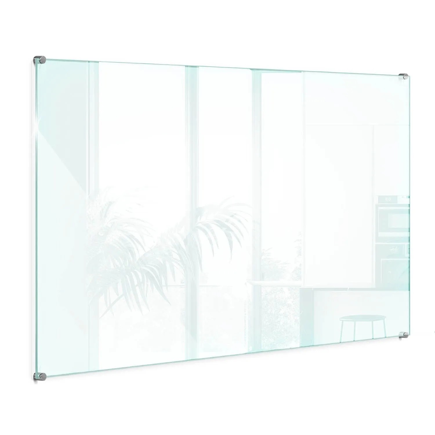 Tulup Küchenrückwand Glas Transparent Herd Rückwand Glas Transparent 100x70 cm Wandschutz für die Küche Glas Durchsichtig