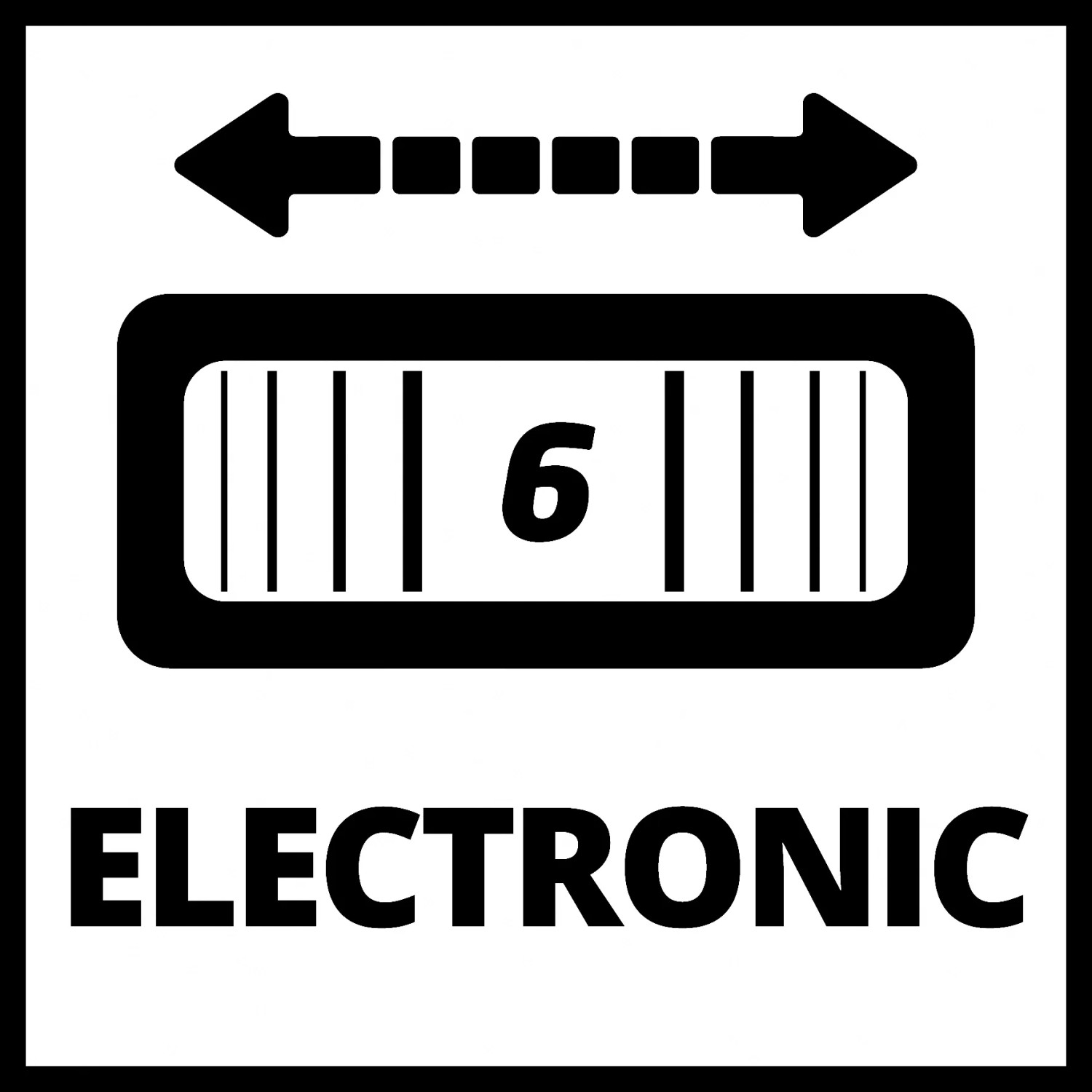Symbol für die Drehzahleinstellung des Einhell Schwingschleifers TE-OS 2520 E.