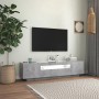 VidaXL TV-Schrank mit LED-Beleuchtung, Betongrau, 160 cm breit. Modernes Wohnzimmer-Möbel.