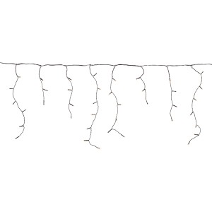 LED Lichtervorhang Eisregen, 200 warmweiße LEDs, schwarzes Kabel, 11m, für stimmungsvolle Beleuchtung.