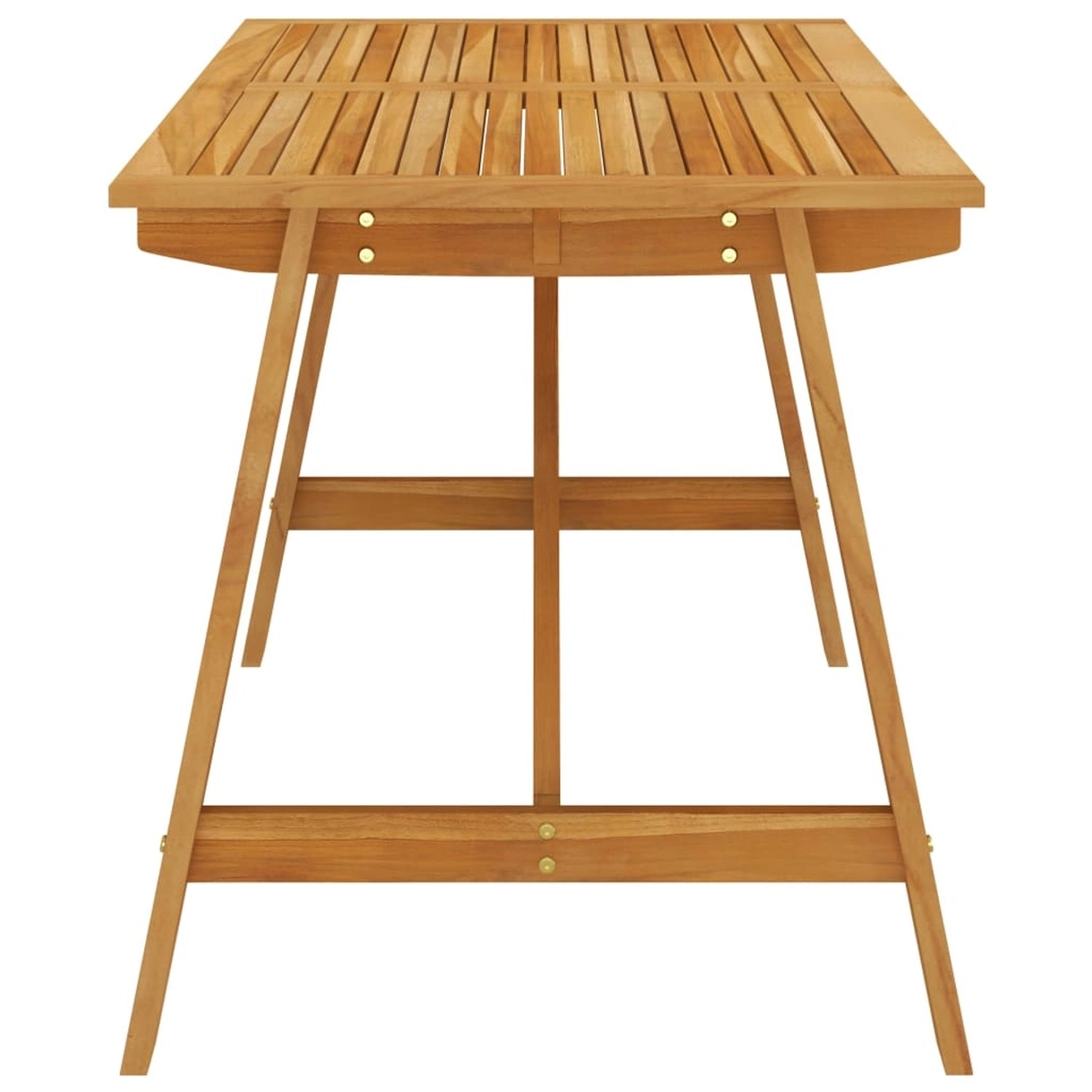 Garten-Esstisch aus Akazie Massivholz, 140x70 cm, ideal für Garten und Terrasse.