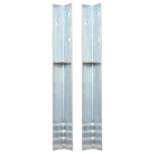 vidaXL Bodenanker L-Form für Spielturm 2 Stk Stahl 5 x 5 x 50 cm 142301