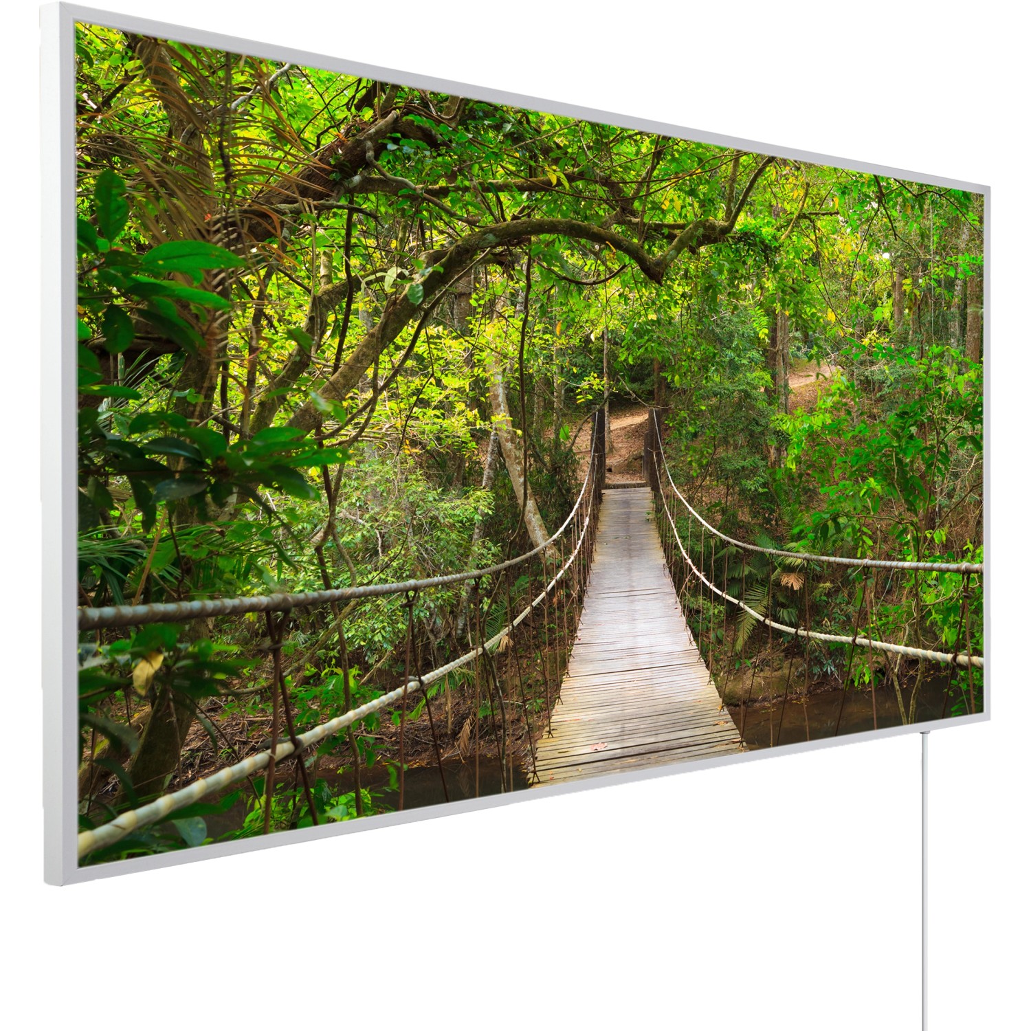 Könighaus Infrarotheizung Panorama-Serie 60 cm x 100 cm 600 W Dschungelbrüc günstig online kaufen