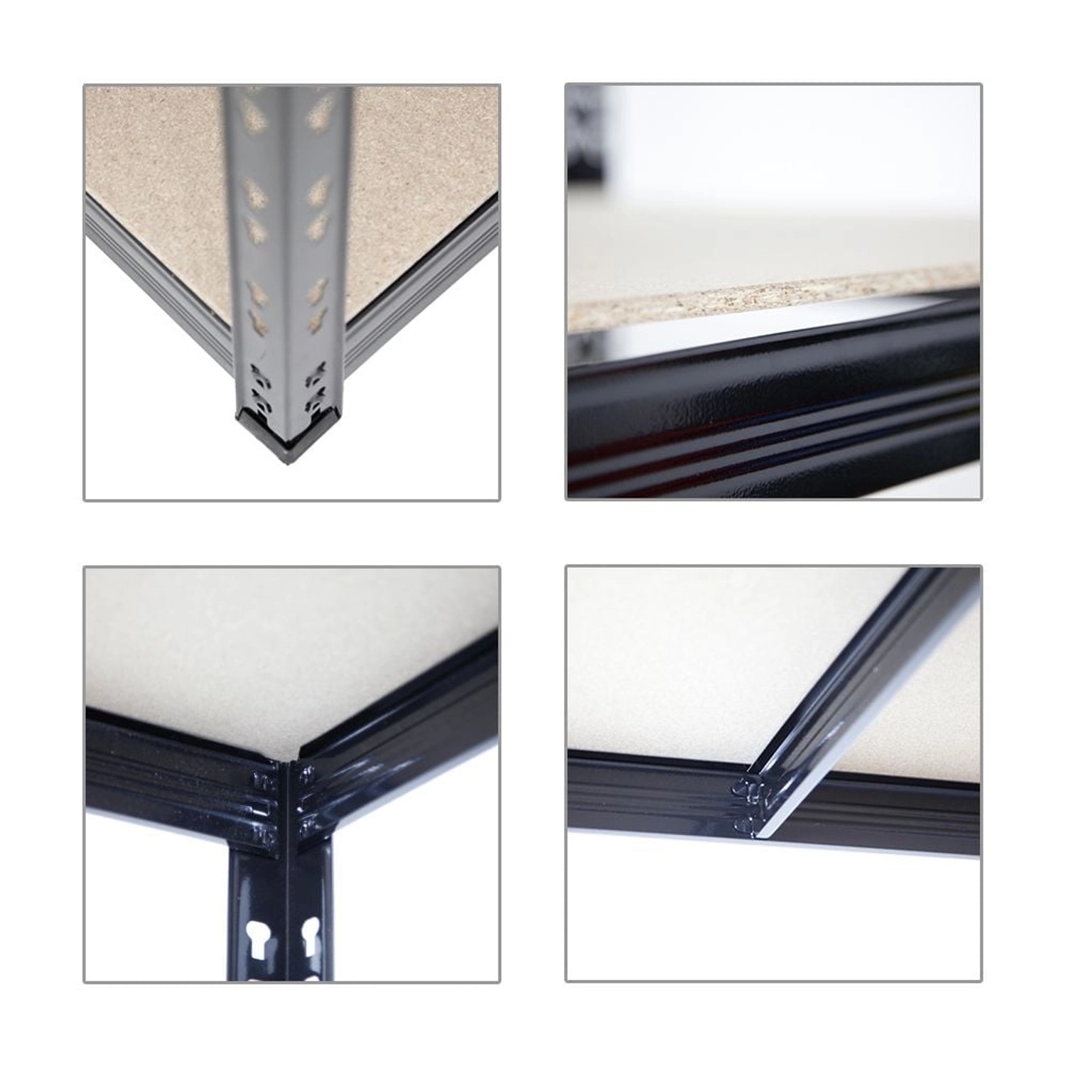 Detailansicht: PROREGAL Mega Deal Schwerlastregal Giant Tiger XL, 6 Ebenen, schwarz.