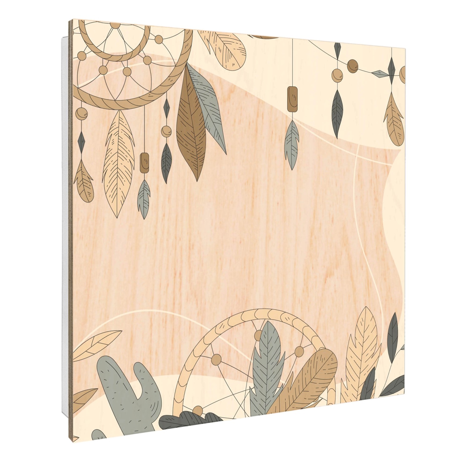 Banjado Großer Schlüsselbox Holz 30x30cm Weiß Scharnier Rechts 50 Haken Sch günstig online kaufen