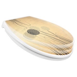 Banjado Familien WC-Sitz mit Absenkautomatik, Zwiebel Vintage Motiv.