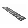 Anthrazitfarbenes MS Beschläge Lüftungsgitter aus Aluminium, 100x1000 mm, für Innenräume.