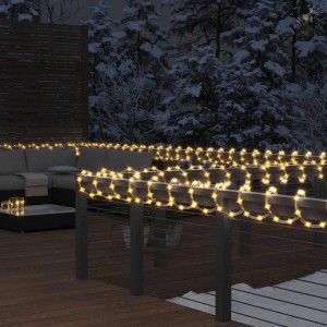 vidaXL Lichtschlauch 1200 LEDs Warmweiß 50 m PVC 343309