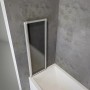 Schulte Badewannenfaltwand ExpressPlus, 3-teilig, 127x121cm, zum Kleben. Badewannenaufsatz aus Glas.