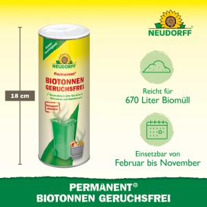 Neudorff Permanent Biotonnen Geruchsfrei 500g Dose zur Geruchsneutralisierung in Biotonnen.