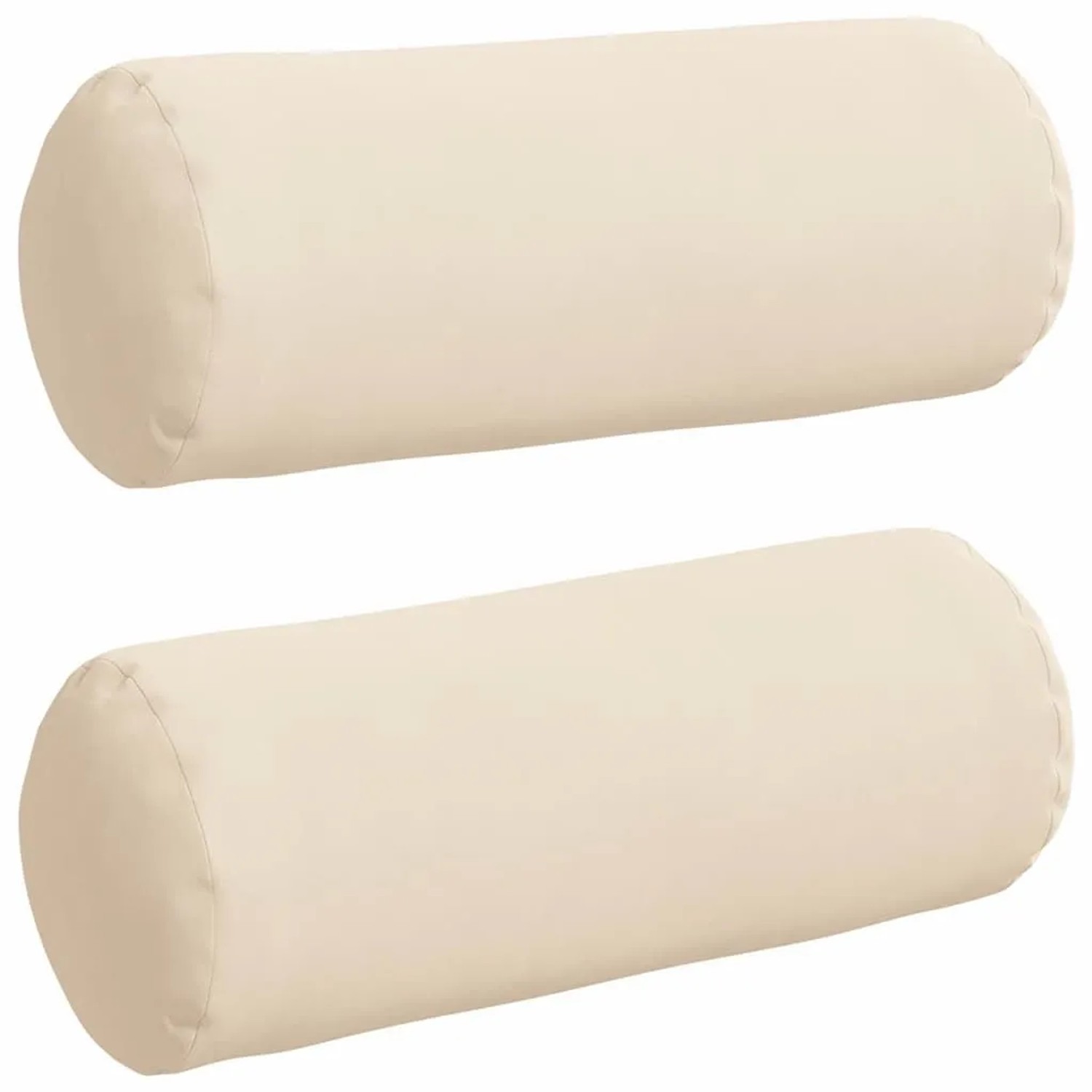 vidaXL Bolsterkissen 2 Stück Beige Ø 15 x 40 cm Mikrofaserstoff 42014302