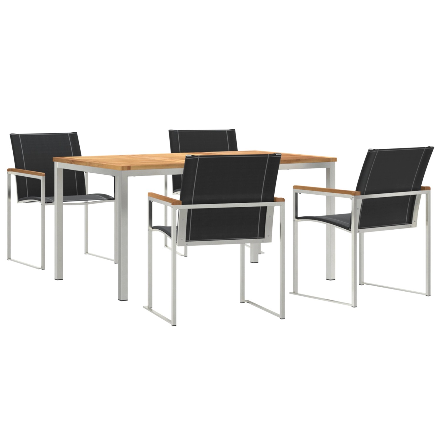 vidaXL 5-Teiliges Garten Essgruppe Massivholz Akazie 3334815 günstig online kaufen