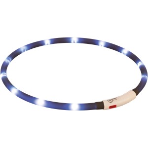 Jollypaw Leuchtring, USB, Grafit, XS-XL. Leuchtendes Hundehalsband für mehr Sicherheit im Dunkeln.
