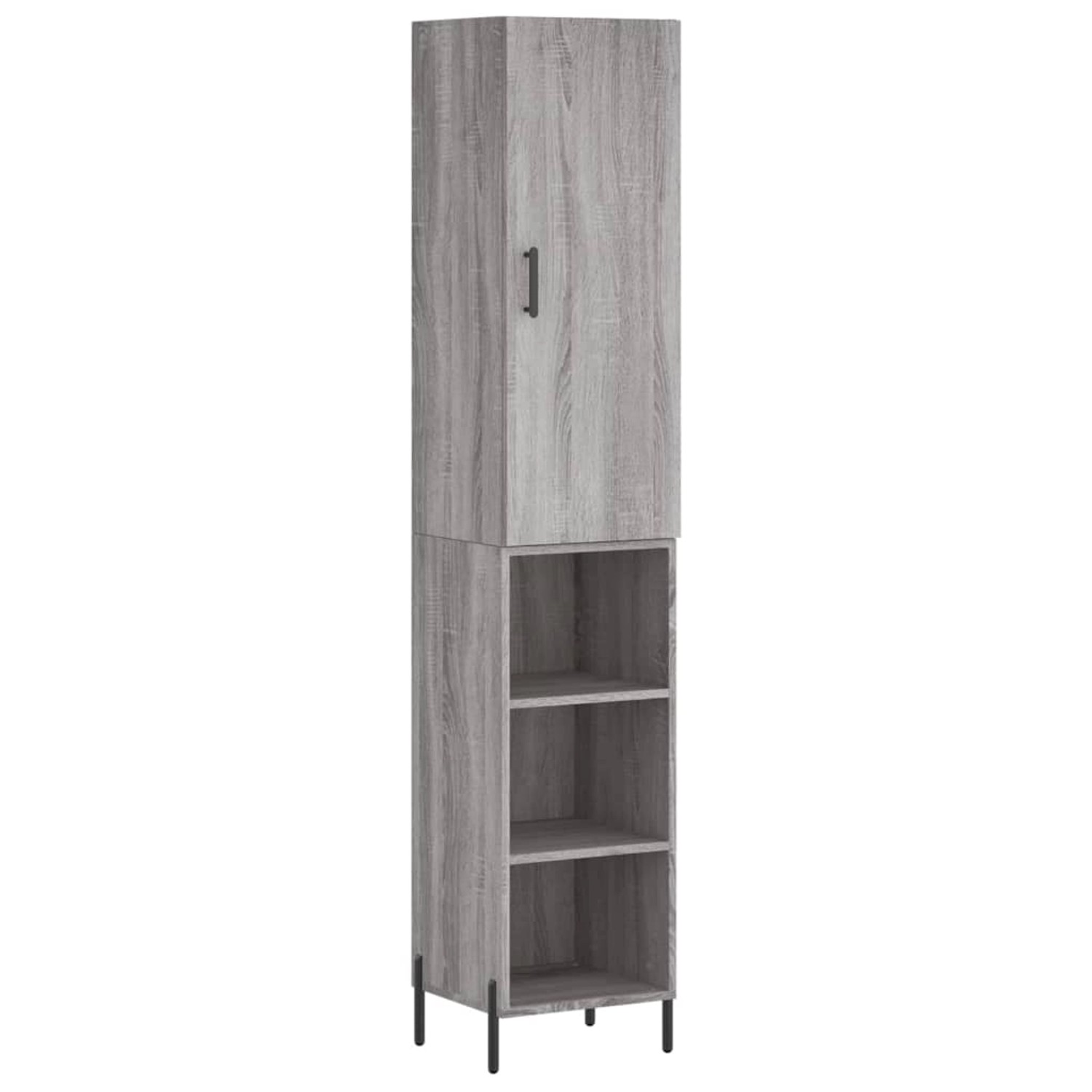 vidaXL Highboard Grau Sonoma 34,5x34x180 cm Holzwerkstoff 3198991 günstig online kaufen
