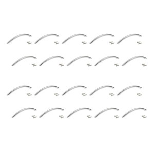 Emuca Lot von 20 Möbelgriffe Utiel L228 mm 192 mm Achsenabstand Stahl Nickel Satiniert