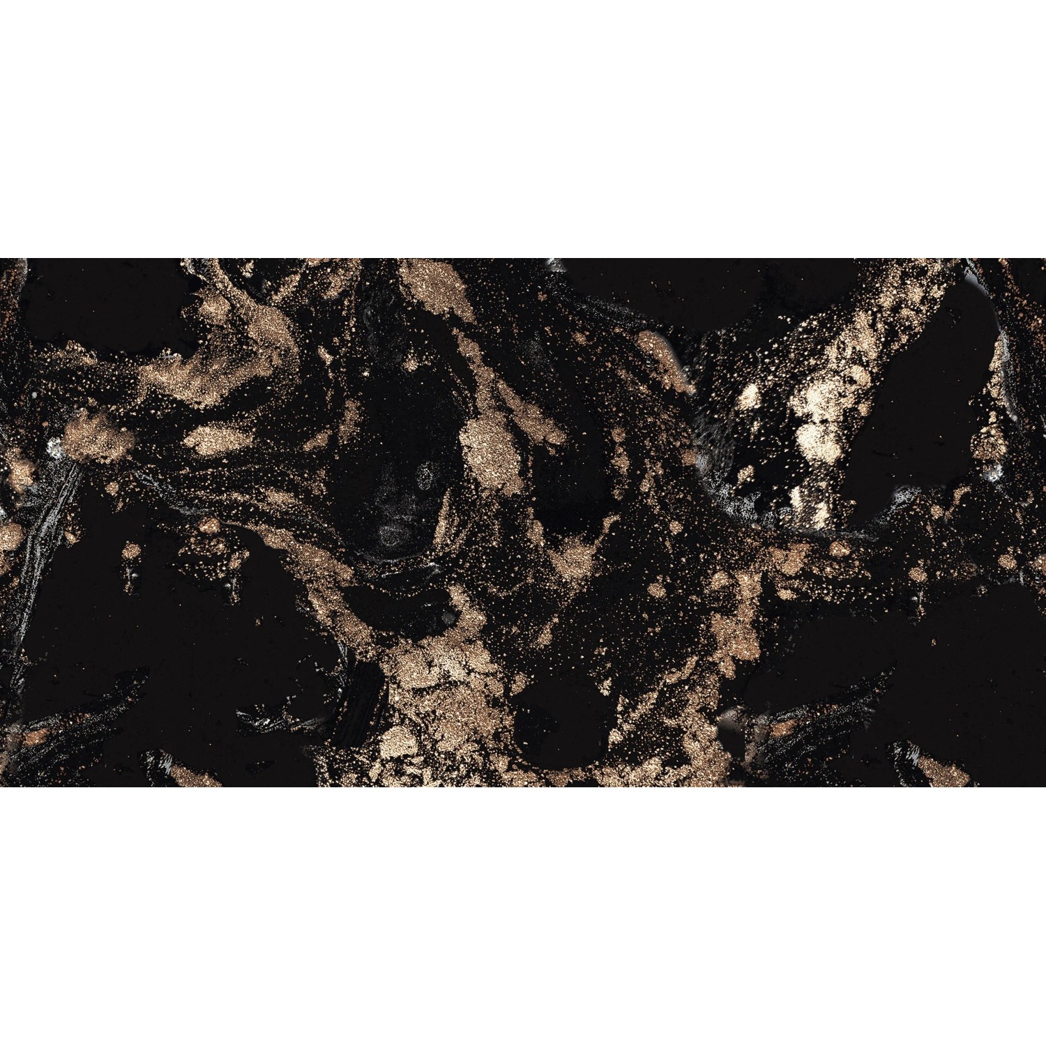 Bodenfliese Feinsteinzeug Gold, glasiert und poliert, 60x30 cm, mit Marmor-Optik.