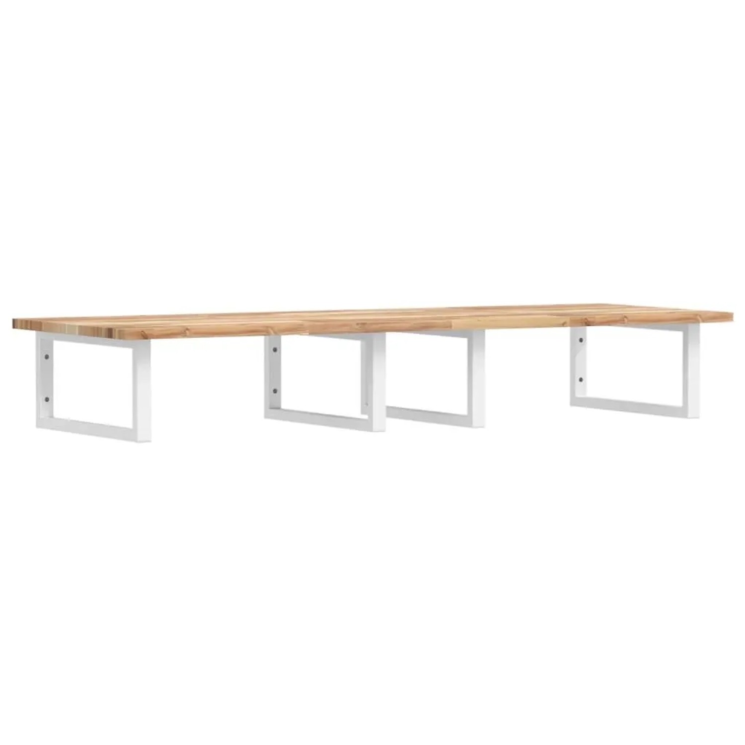 vidaXL Waschbeckenregal Wandmontage Stahl und Akazienholz 3302792