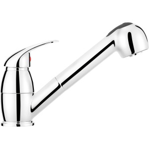 baliv Küchenarmatur KI-5011 Chrom mit Geschirrbrause, Einhebelmischer