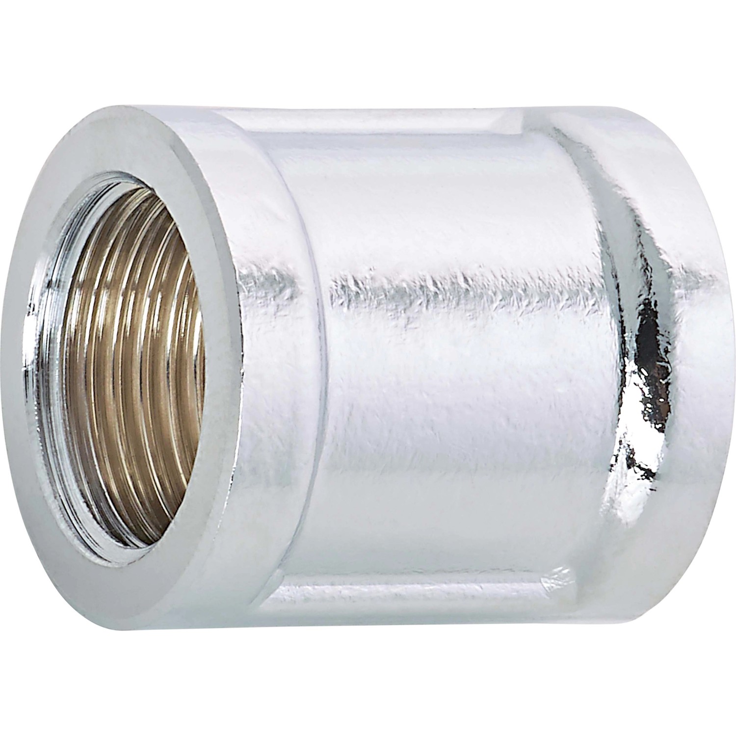 Gewinde-Muffe 14,9 mm (Rp 3/8) Messing Verchromt
