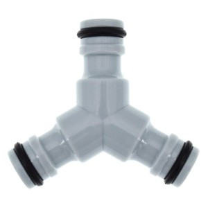 Tifler Y-Kupplung für Gartenschläuche (1/2 Zoll) in Sternform, zur Aufteilung des Wasserflusses.