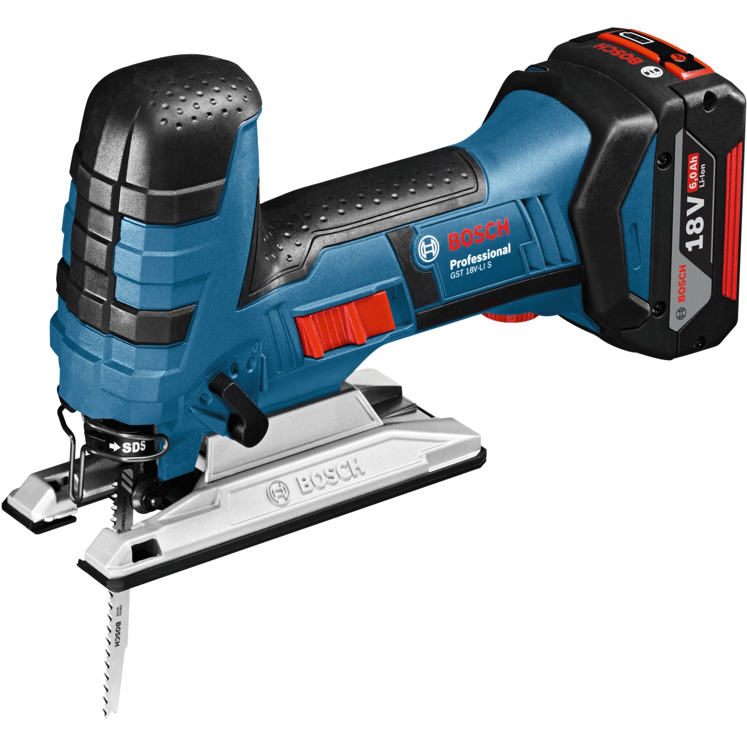 Bosch Professional Akku-Stichsäge GST 18 V-Li in L-Boxx inkl. 2 4.0 Ah Akkus