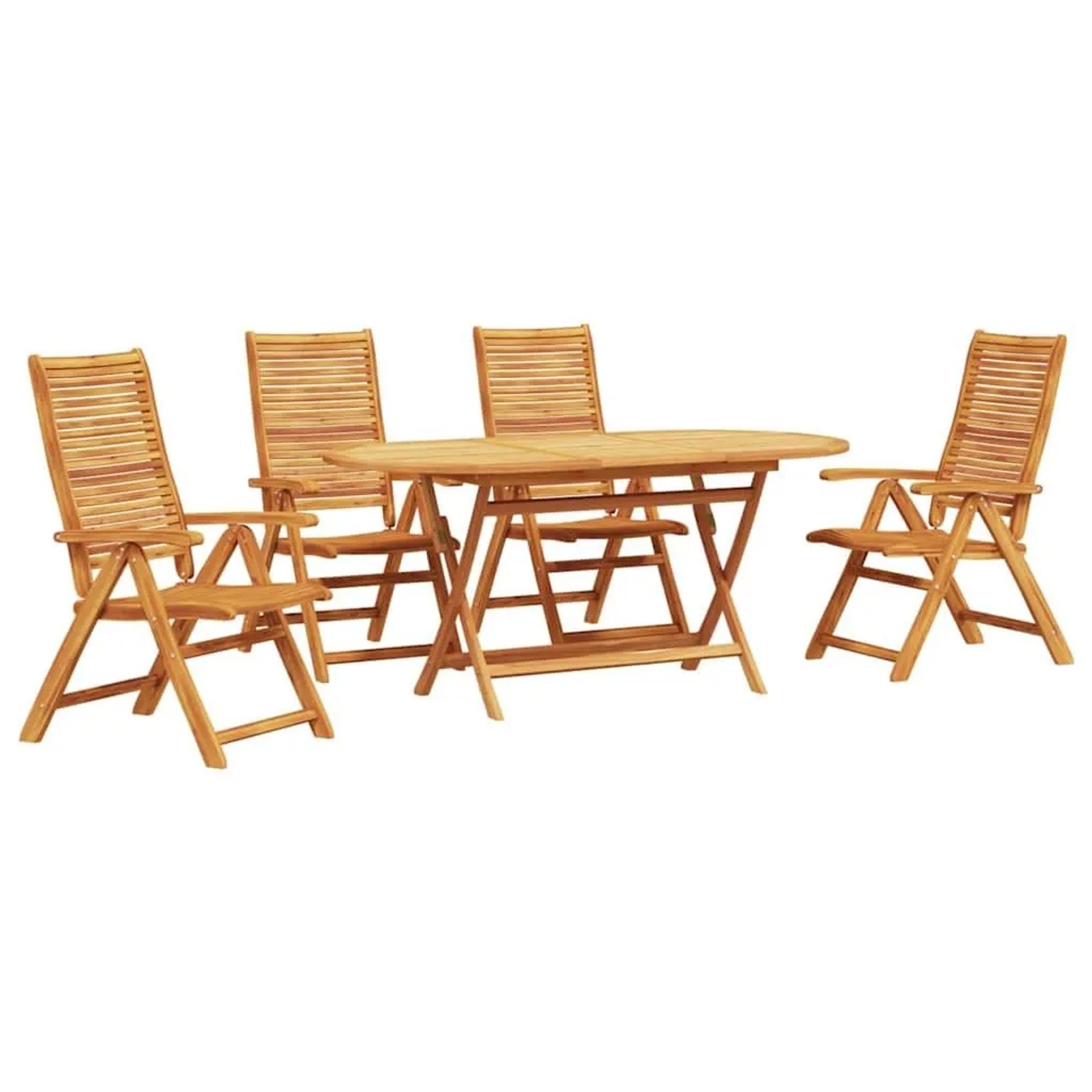 vidaXL Garten Essgruppe 5 Stk Braun Massivholz Akazie 3375728