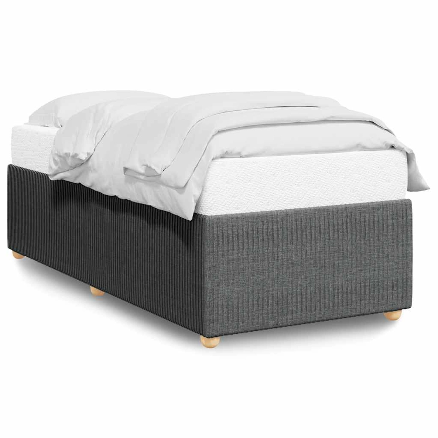 vidaXL Bettgestell ohne Matratze Dunkelgrau 80x200 cm Stoff 3284894