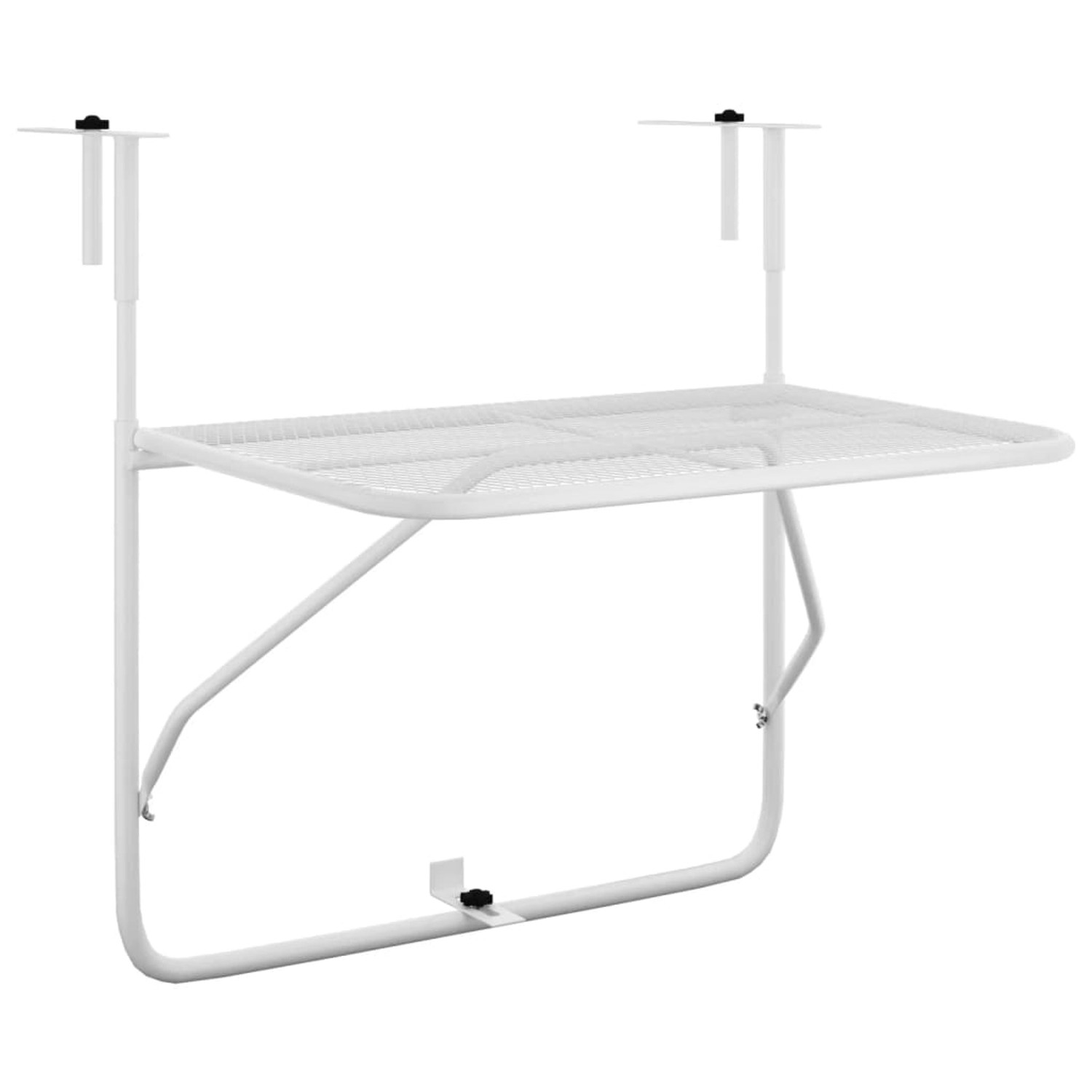 vidaXL Balkontisch Weiß 60x40 cm Stahl 340916 günstig online kaufen