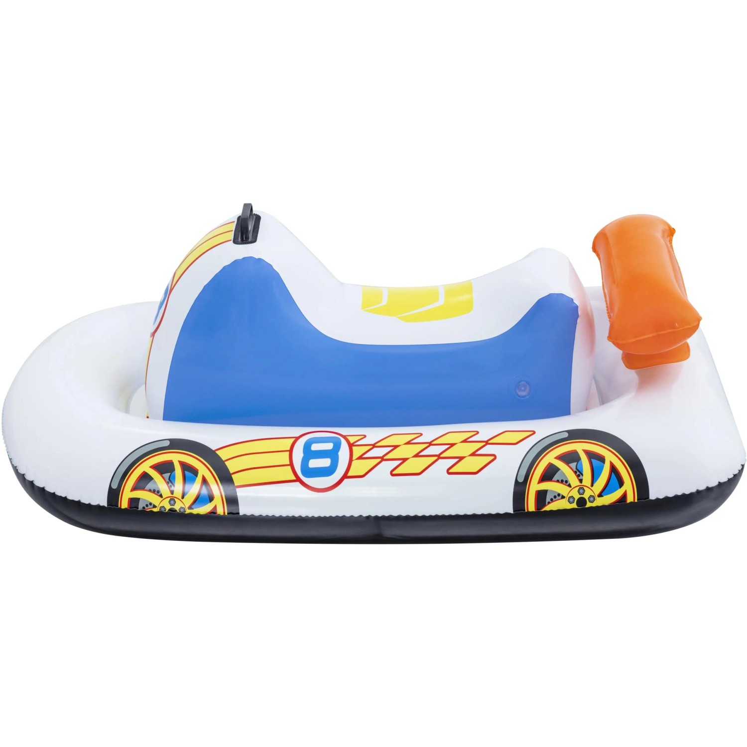 Bestway Poolschwimmer Rennauto, aufblasbares Schwimmtier für Kinder, buntes Design.