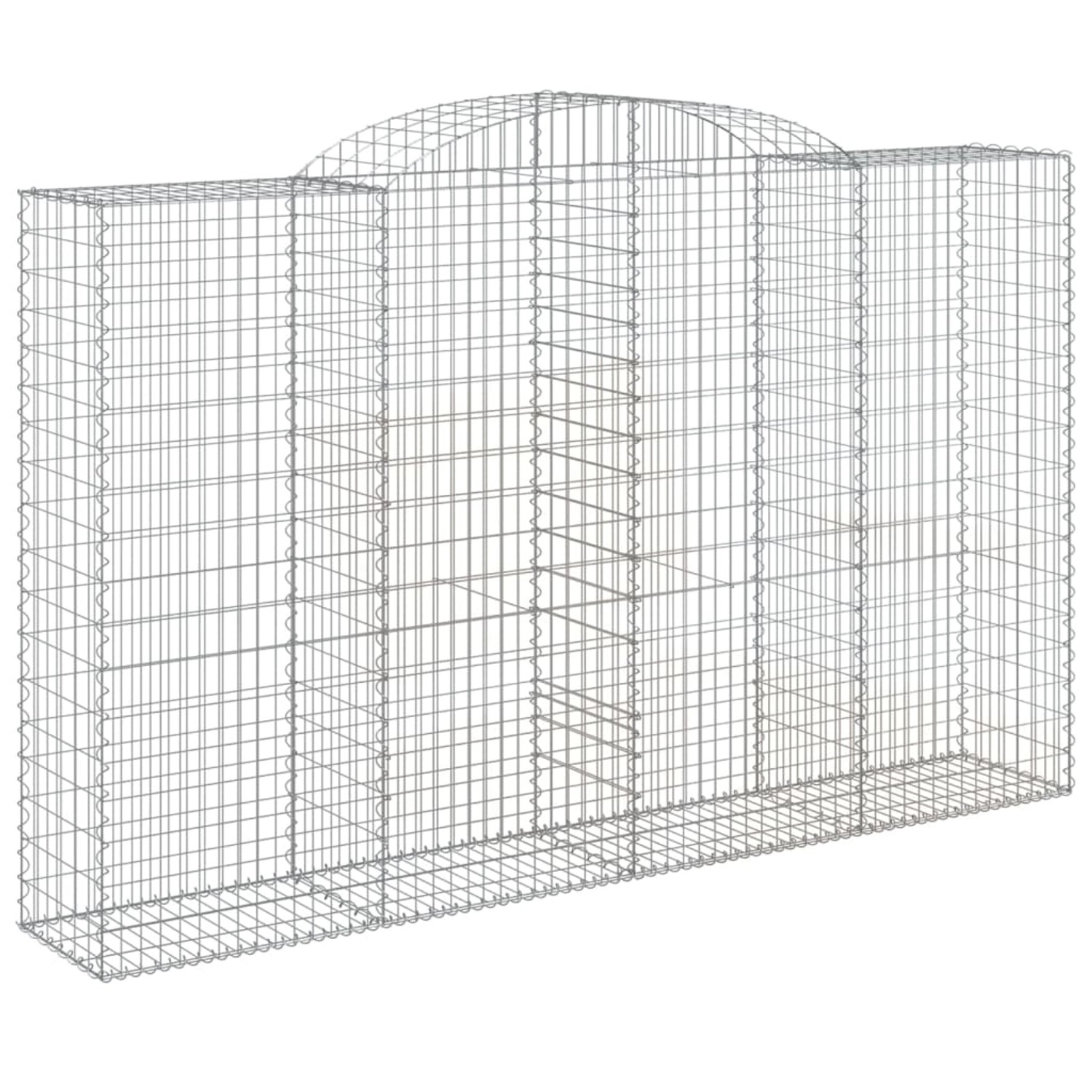 vidaXL Gabionen mit Hochbogen 7 Stk 300x50x180/200cm Eisen 1669237