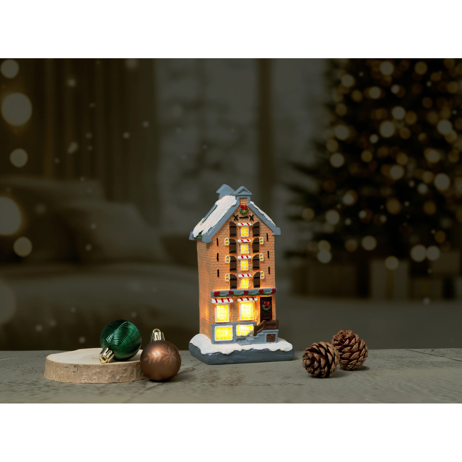 Deko Weihnachtshaus LED warmweiß kaufen bei OBI