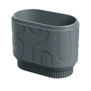 Prosperplast Blumentopf Folka Round Case 58 cm x 34 cm x 46 cm Betongrau