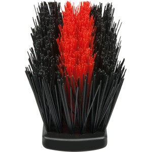 LUX Straßenbesenkopf Professional 2in1 Elaston, 40 cm, mit schwarzen und roten Borsten.
