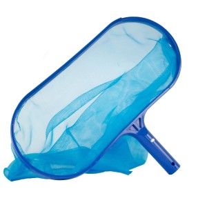 Blauer Evolution Bodenkescher aus Kunststoff zur Poolreinigung. Kescher für Schwimmbad und Becken.