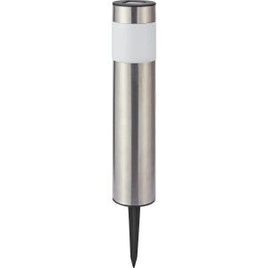 4er-Set Solar-Wegeleuchten aus Edelstahl und Kunststoff, 40,5 cm hoch.