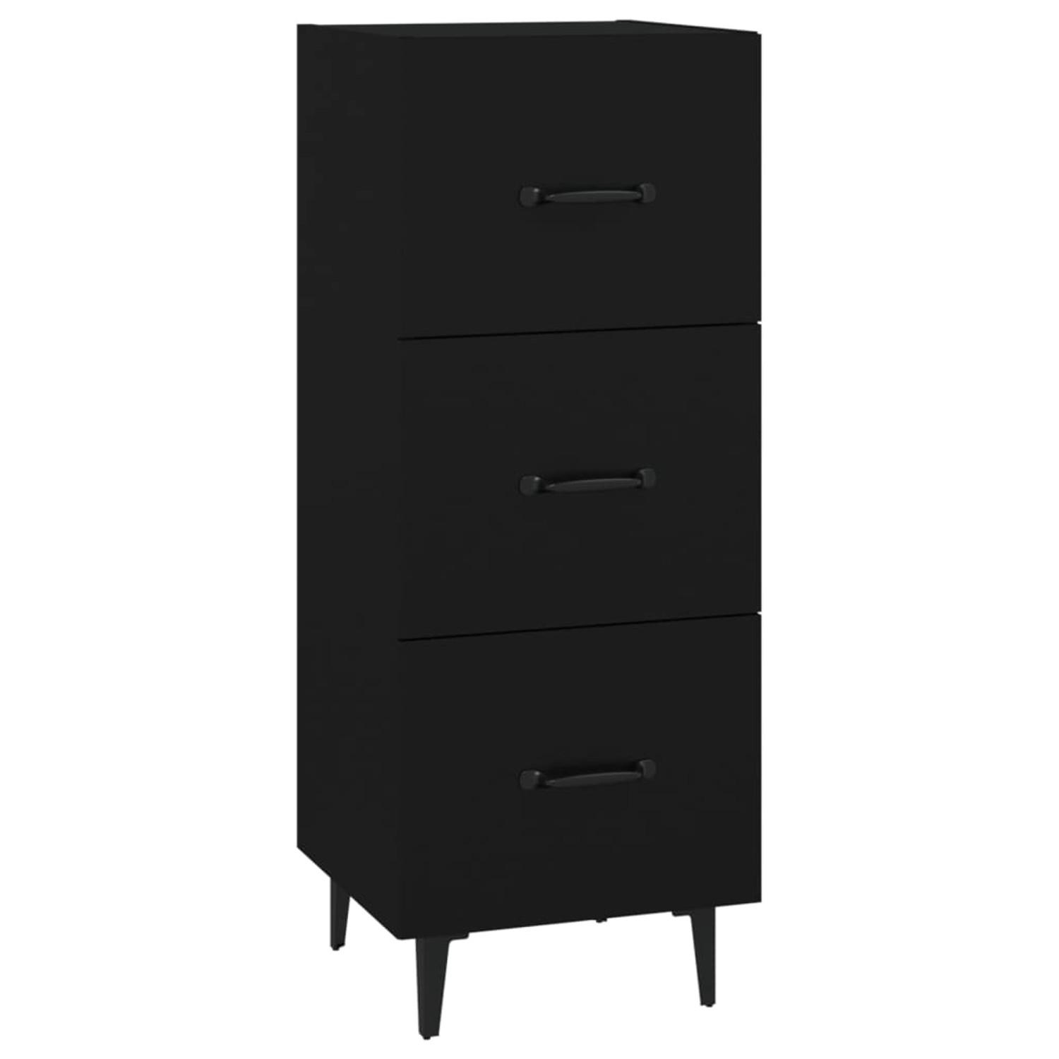 vidaXL Sideboard Schwarz 34,5x34x90 cm Holzwerkstoff 812349 günstig online kaufen