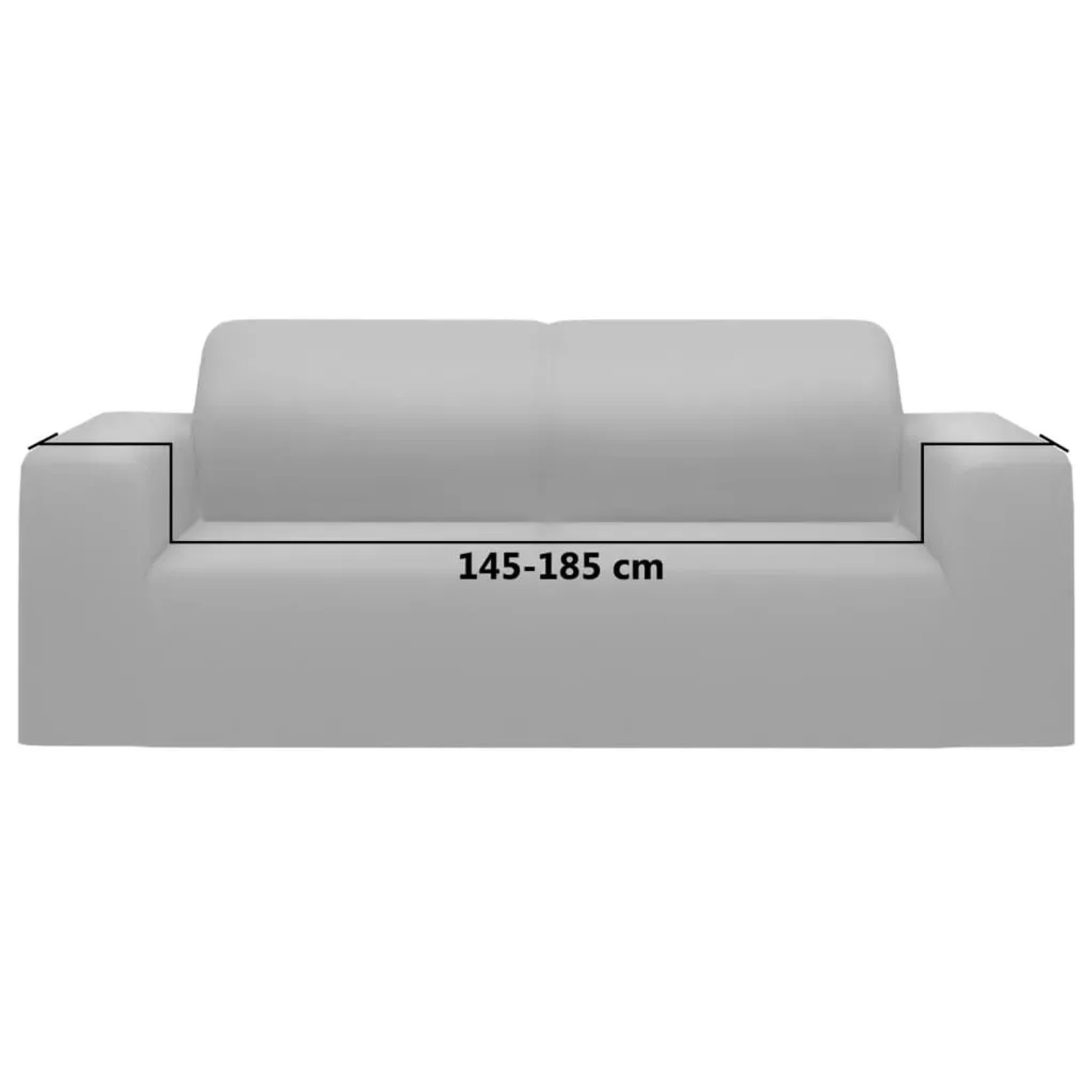 vidaXL Sofa Schutzbezug Stretch 2-Sitzer Grau Polyester-Jersey kaufen bei OBI
