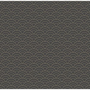 Sanders & Sanders Tapete Art Decó Muster Schwarz und Gold 53 cm x 10 m