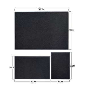 KARAT Spaghettimatte Fußmatte, Vinyl, Schwarz, verschiedene Größen. Schmutzfangmatte für den Eingangsbereich.