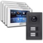 Goliath IP Video Türsprechanlage für 4 Familien, 7 Zoll Display, App-Steuerung, Unterputz.