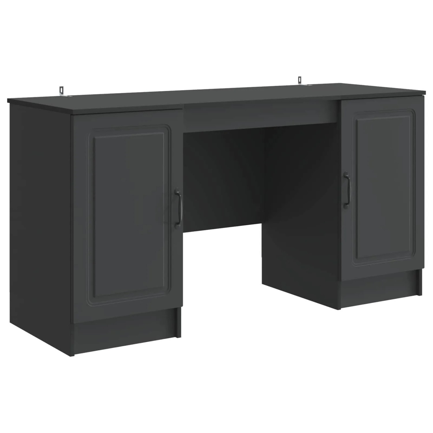 vidaXL Schreibtisch mit Regal Schwarz 142,5 x 50 x 75 cm Holzwerkstoff 3414640